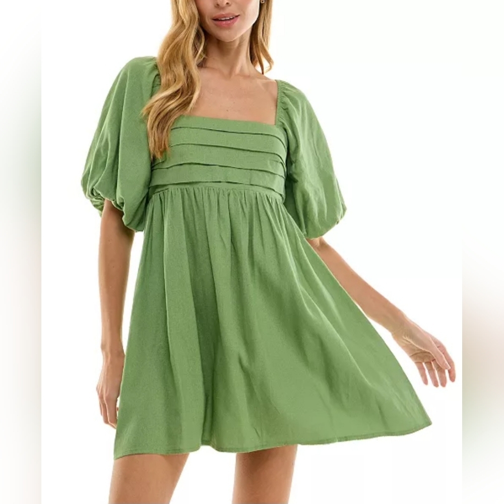 City Studio's Balloon-Sleeve Babydoll Dress Size Large